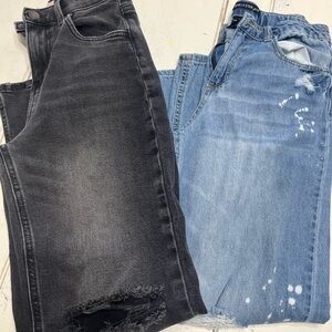 Stylish Black and Blue Girl’s Jeans